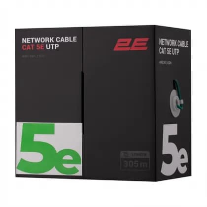 CAT 5e UTP, 305m, AWG 24/1, LSZH 305M/Easy pull box packin  | green