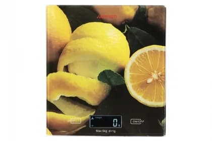 Весы кухонные Ardesto scales for kitchen Lemon 5кг, AAAx2 included, glass, colorful, SCK-893LEMON