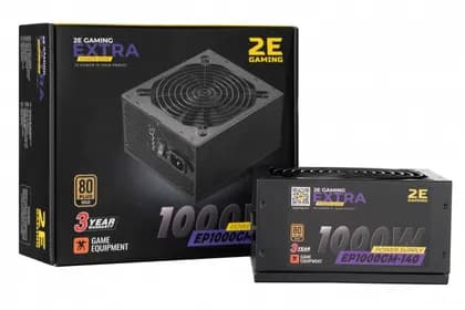 Блок питания 2E EXTRA POWER (1000W), 110-240V, >90%, 80+Gold, APFC, 140мм, MB(20+4), CPUx2(4+4), 6xS