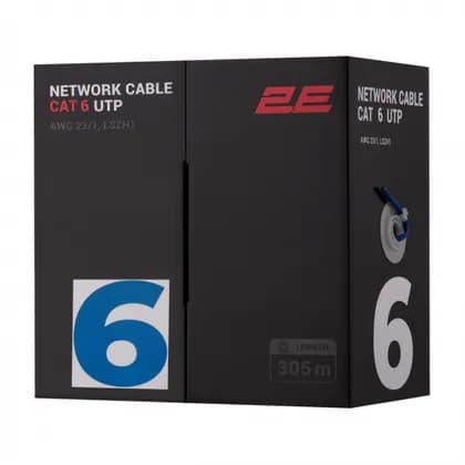 CAT 6 UTP, 305m, AWG 24/1, LSZH 305M/Easy pull box packin  | blue