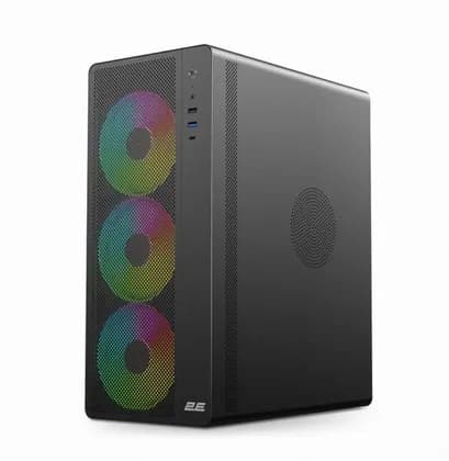 Корпус 2E GAMING Credo Plus V510B с БП 2E ATX600W, 80+, 1xUSB3.0, 1х USB 2.0, 1xUSB Type-C, 4x120мм ARGB, VGA 310мм, TG Side Panel, ATX, чёрный