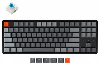 Keychron K8 87 Key Aluminum Frame  Gateron Mechanical Keyboard RGB Blue Russian Layout