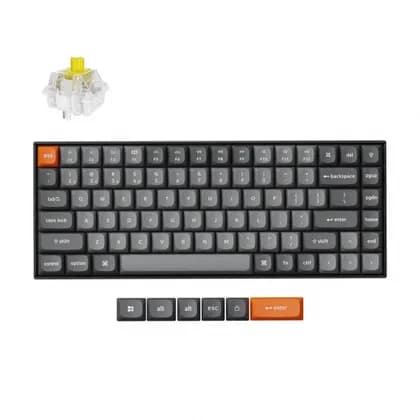 Клавиатура механическая Keychron K2 MAX 84Key, K super Red, WL/BT/USB-A, QMK, EN/RU/UZ, RGB, черный K2M-B1-UZ