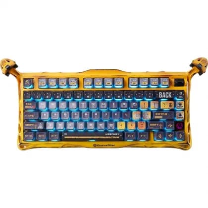 Клавиатура механическая GravaStar Mercury K1 Pro 80keys, GravaStar x Kailh Speedy Mint, BT/WL/USB, ж