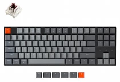 Keychron K8 87 Key Gateron Mechanical Keyboard White LED Brown Russian Layout