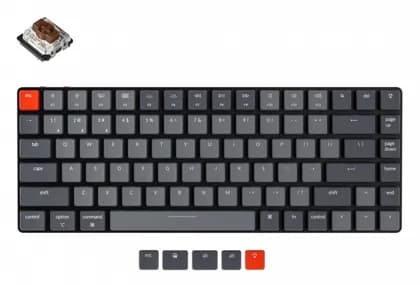 Keychron K3  84 Key Low Profile  Gateron  Mechanical Keyboard  White LED Brown Russian Layout