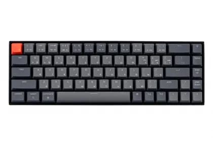 Keychron K6  68 Key Aluminum Frame HotSwappable Mechanical Keyboard RGB Red Russian Layout