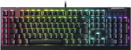 Клавиатура проводная Razer Keyboard mechanical BlackWidow V4 X, 110key, Yellow Switch, USB-A, EN/RU, RGB, black