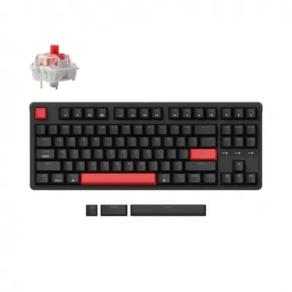 Keyboard Mechanical Keychron C3 Pro 87Key, K pro Red, USB-A, QMK, Hot-swap, EN/RU/UZ, Red Led