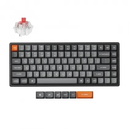 Клавиатура механическая Keychron K2 MAX 84Key, K super Red, WL/BT/USB-A, QMK, EN/RU/UZ, RGB, черный K2M-C1-UZ