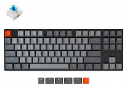 Keychron K8 87 Key Gateron Mechanical Keyboard White LED Blue Russian Layout