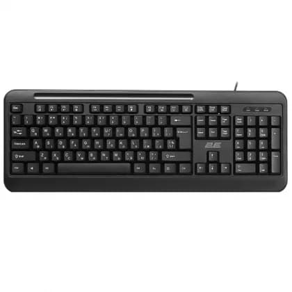 Клавиатура мембранная 2E KM1040 104key, USB-A, EN/UK, чёрный