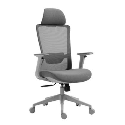 Кресло 2E OC150, ткань, 4D-подлокотники, подголовник, серый/ 2E-OC150-GREY