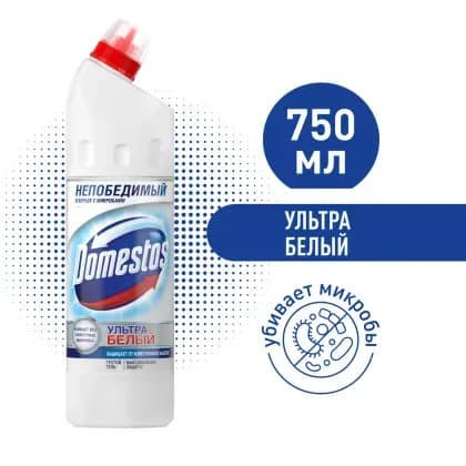 Domestos Ультра Белый, 750 мл, Универсальное чистящее cредство гель
