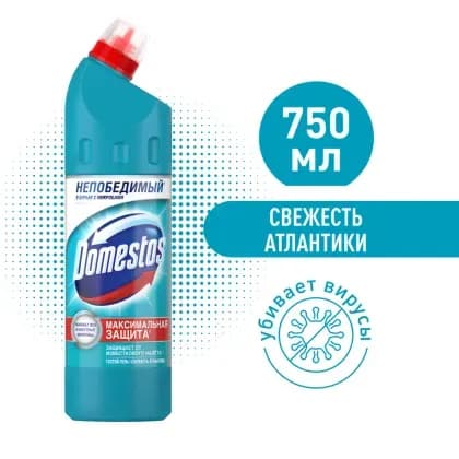 Domestos Свежесть Алтантики, 750 мл, Универсальное чистящее cредство гель