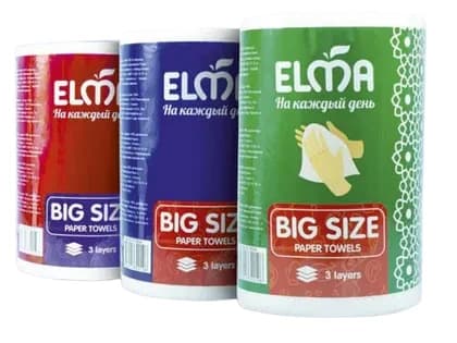 Бумажные полотенца Big Size 100% целюлоза  22х22.5 слой 3  количество в упаковке 1 шт