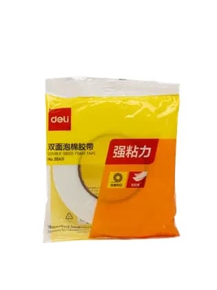 Скотч двухсторонний 18ммх5у Deli (на пенной основе)