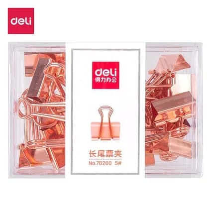 Зажим 19мм 25шт (зол) C78200RG Deli