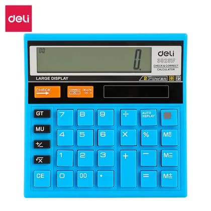 Калькулятор 12 разрядный CHECK (синий) 39231F Deli