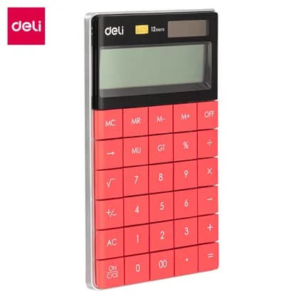 Калькулятор 12 разрядный Touch (малиновый) 1589 Deli