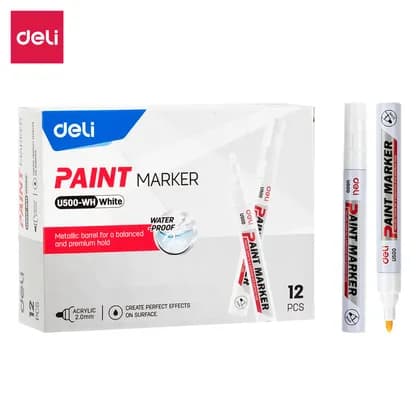 Маркер Paint  U500-WH (бл) Deli