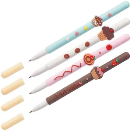 Ручка шариковая MESHU "Sweets" синяя, 0,7мм, софтач, корпус ассорти