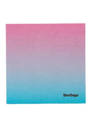 Самоклеящийся блок Berlingo "Ultra Sticky.Radiance",75*75мм,50л, розовый/голубой градиент