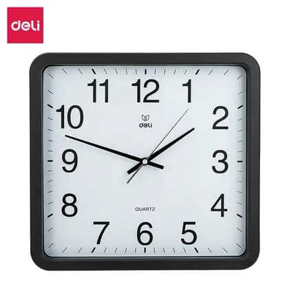 Часы настенные 38*36см 8824 (чёрн.) Deli