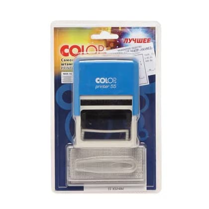 Штамп самонаб.Printer 55 Set19 A+B (сн/сн) Colop, 8 строк, 40*60 мм.