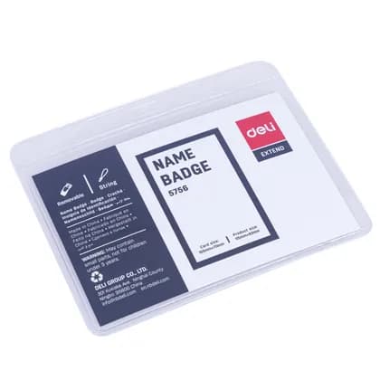 Бейдж горизонтальный на ленте 105х70  5756 Deli