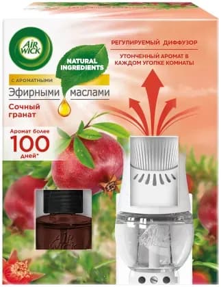 Диффузор аромамасел AirWick со сменным флаконом Сочный гранат 19мл х4