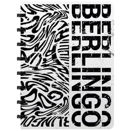 Бизнес-тетрадь А5+, 80л., Berlingo "Monochrome", клетка,  на кольцах, с возм. замены блока, 80г/м2, пластик.  обложка 700мкм