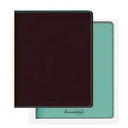 Записная книга Копибук 2 в 1 (кожзам) А5 145х213мм 160стр (80клетка +80линейка) цвет красный + черный, фисташковый + светло коричневый, бирюзовый +темно коричневый