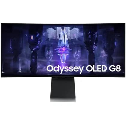 Монитор Samsung 34" Odyssey OLED G8 G85SB Smart Curved Gaming Monitor, 175Hz Refresh Rate, 0.03ms Response Time, MiniDP, MicroHDMI, USB-C | LS34BG850SMXUE