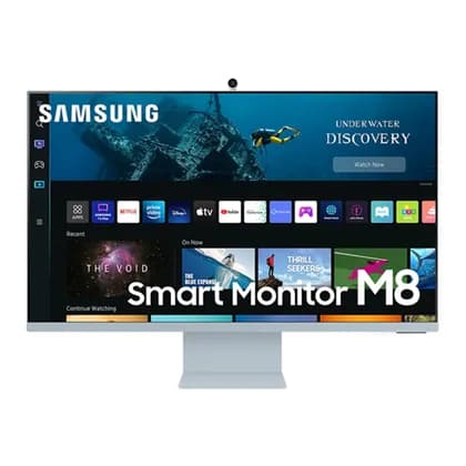 Монитор Samsung M8 M80B Smart Monitor, 32" VA 4K UHD Display, 60Hz Refresh Rate, 4ms, USB-C, HDR10+, Smart TV, Built-In Speakers, Daylight Blue | LS32BM80BUMXUE