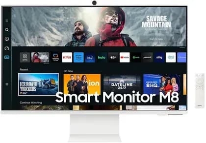 Монитор Samsung M8 M80C Smart Flat Monitor, 32" VA 4K 3840 x 2160 Display, 60Hz Refresh Rate, 4ms Response Time, Built-In Speakers, USB-C, HDMI, Tizen OS, White | LS32CM801UMXUE