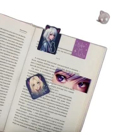Закладки магнитные для книг, 4шт., MESHU "Neko"
