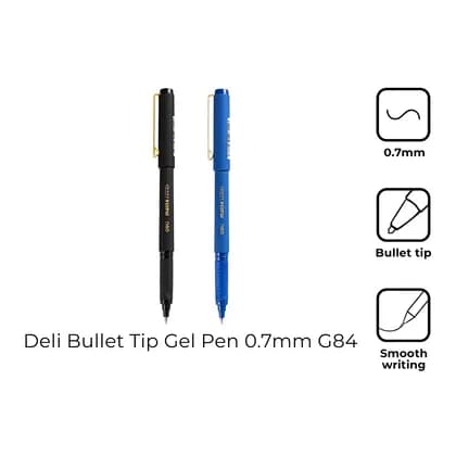 Ручка гелевая 0,7мм EG84-BL (сн) Deli