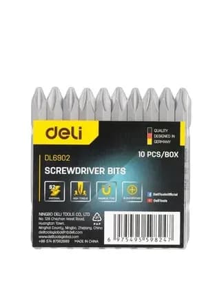Биты в наборе 10шт PH2x65mm EDL6902 Deli