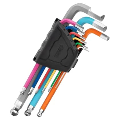 Шестигранник длин+. скругленный в наб. 9шт 1.5-10mm DL232609 (цв) Deli