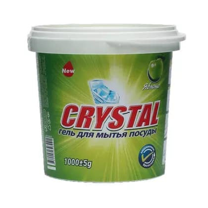 Средства для мытья посуды Гель "CRYSTAL" 1000 гр Яблоко