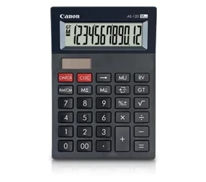 Office calculator AS-120 HB EMEA 10 Digit / Grey / battery-powered / 100x 33.5 x145 mm