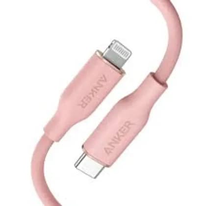 USB кабель Anker PowerLine III Flow USB-C with Lightning Connector 3ft Pink