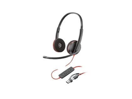 Наушники Poly Blackwire 3220, проводные USB, накладные, для звонков | 8X228A6