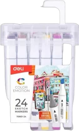 Маркеры для скетчинга 24цв 70801-24 Deli