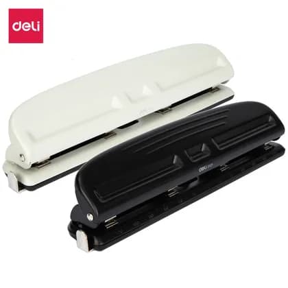 Дырокол 4отв. 0121 Deli 10sheets,80mm,6mm