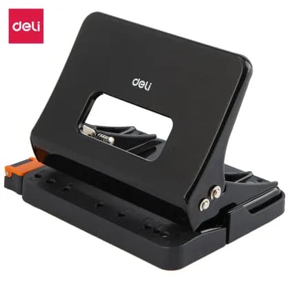 Дырокол PowerSaving 15л. (чёрн.) 0141 Deli 15 sheets,80mm,6mm