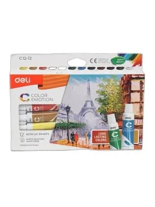 Краски акриловые 12цв 12мл/туба C12-12 Deli