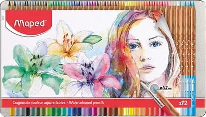 Карандаши цветные Maped CRAYONS AQUARELL ARTIST X72  METAL