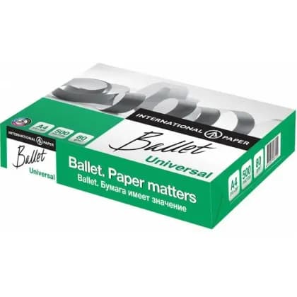 Бумага ксероксная А4 Ballet Universal 80гр., 500л., 2,5 кг, класс С